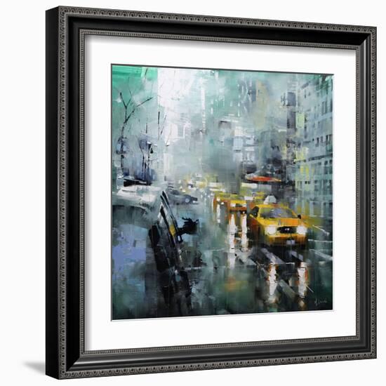 New York Rain-Mark Lague-Framed Art Print