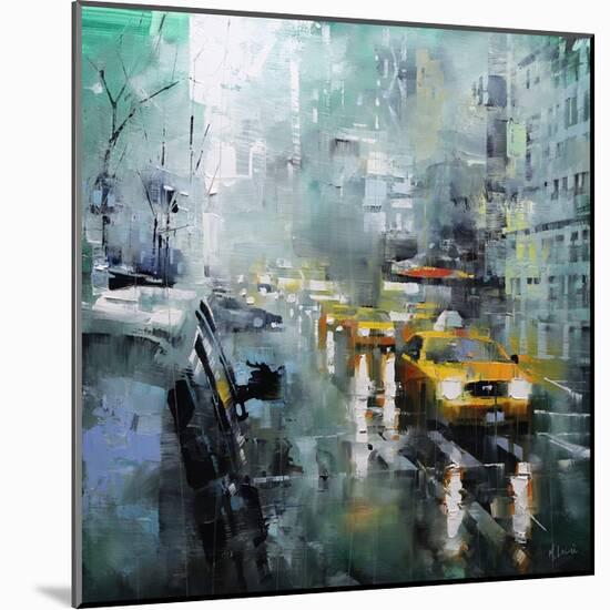 New York Rain-Mark Lague-Mounted Art Print