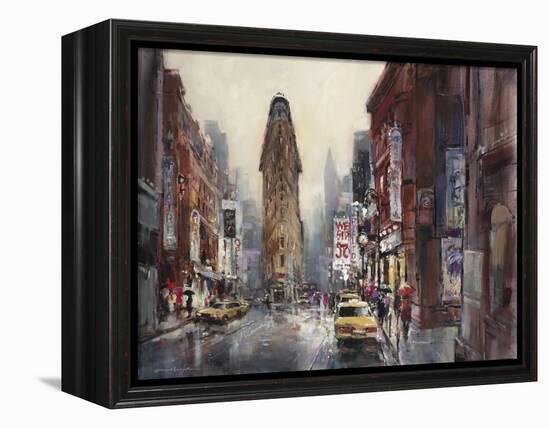 New York Rain-Brent Heighton-Framed Stretched Canvas