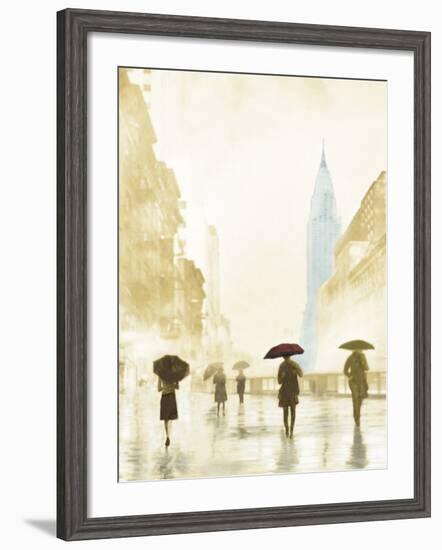 New York Red Umbrella - Golden-Robert Canady-Framed Giclee Print