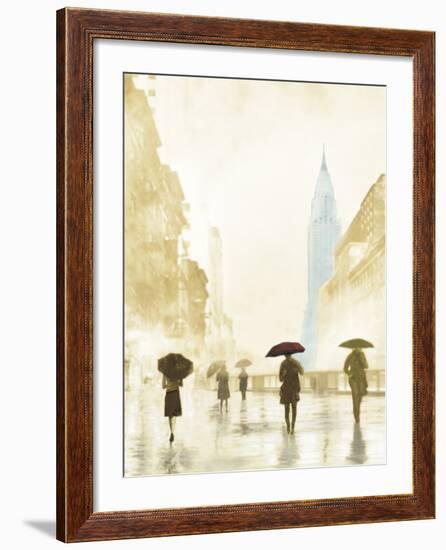 New York Red Umbrella - Golden-Robert Canady-Framed Giclee Print