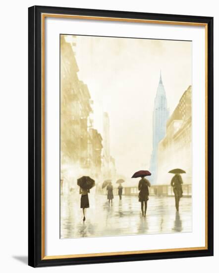 New York Red Umbrella - Golden-Robert Canady-Framed Giclee Print