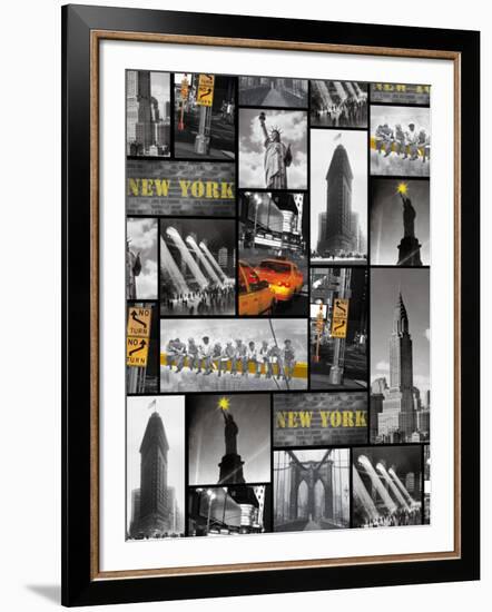 New York Repeat-The Vintage Collection-Framed Art Print