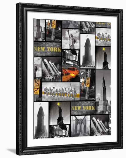 New York Repeat-The Vintage Collection-Framed Art Print