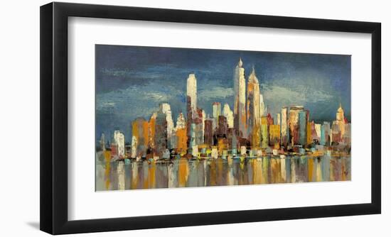 New York, riflessi del mattino-Luigi Florio-Framed Giclee Print