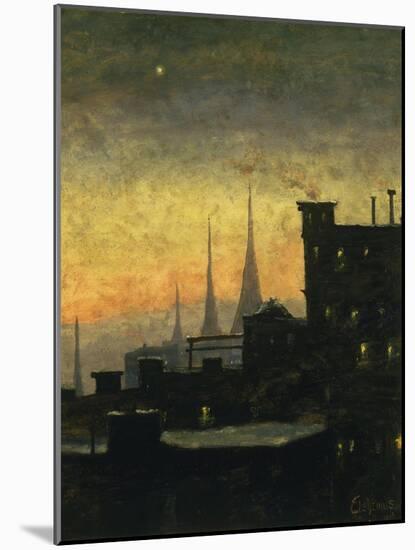 New York Roof Tops-Louis Eilshemius-Mounted Giclee Print