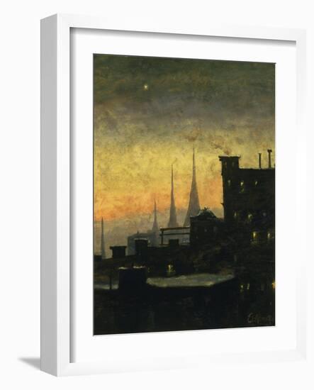 New York Roof Tops-Louis Eilshemius-Framed Premium Giclee Print