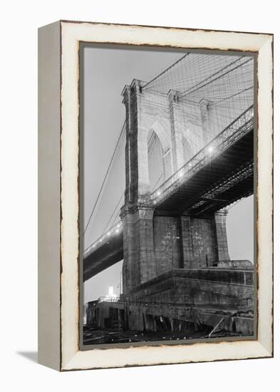 New York's Brooklyn Bridge at Night-Philip Gendreau-Framed Premier Image Canvas