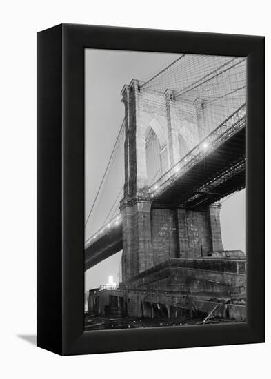 New York's Brooklyn Bridge at Night-Philip Gendreau-Framed Premier Image Canvas