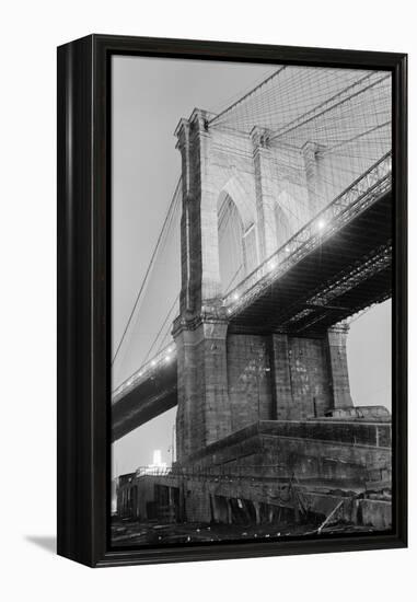 New York's Brooklyn Bridge at Night-Philip Gendreau-Framed Premier Image Canvas