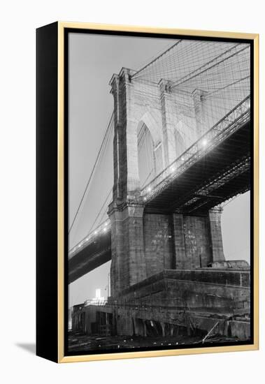 New York's Brooklyn Bridge at Night-Philip Gendreau-Framed Premier Image Canvas