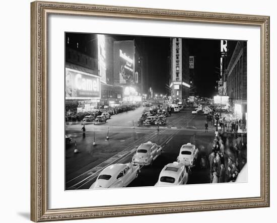 New York's Times Square at 45th St.-null-Framed Photographic Print