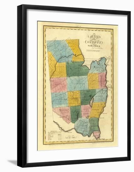 New York, Saratoga County, c.1829-David H^ Burr-Framed Art Print