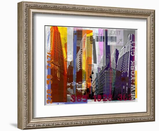 New York Sky Urban-Sven Pfrommer-Framed Art Print