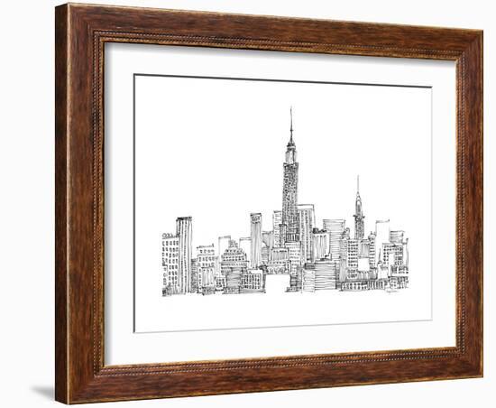 New York Skyline Crop-Avery Tillmon-Framed Art Print