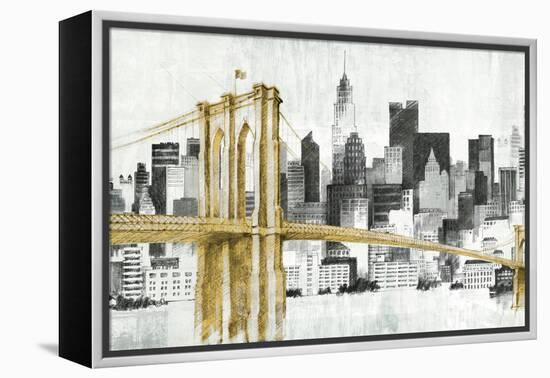 New York Skyline I Yellow Bridge no Words-Avery Tillmon-Framed Stretched Canvas