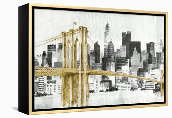 New York Skyline I Yellow Bridge no Words-Avery Tillmon-Framed Stretched Canvas