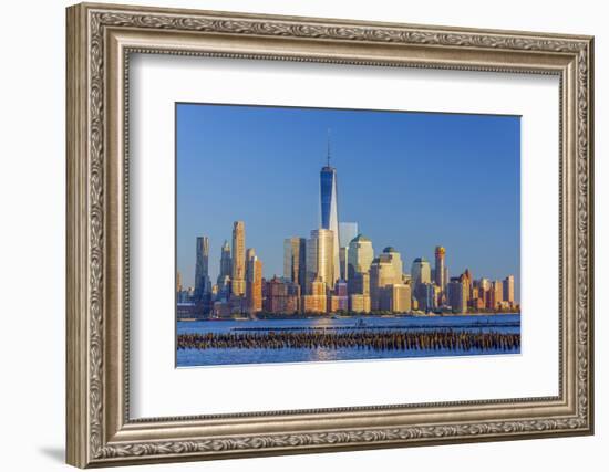 New York Skyline, Manhattan, Lower Manhattan and World Trade Center-Alan Copson-Framed Photographic Print
