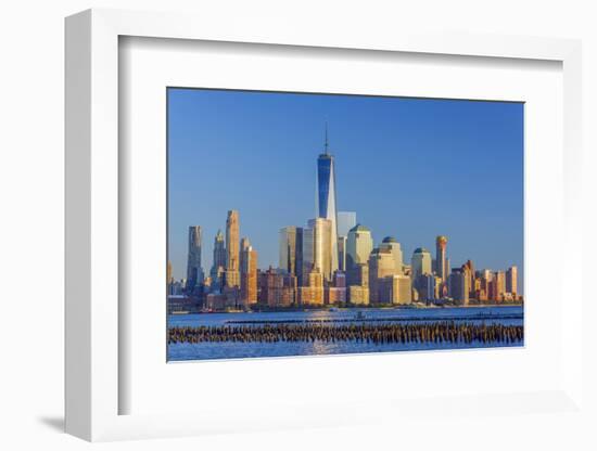 New York Skyline, Manhattan, Lower Manhattan and World Trade Center-Alan Copson-Framed Photographic Print