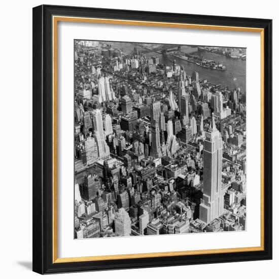 New York Skyline, Summer-The Chelsea Collection-Framed Giclee Print