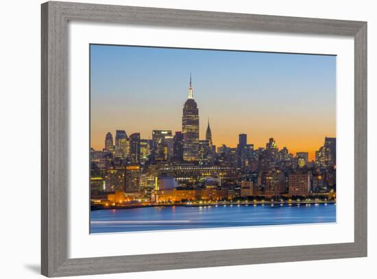 New York Skyline with Midtown, Manhattan and Empire State Building Viewed across Hudson River-Alan Copson-Framed Photographic Print