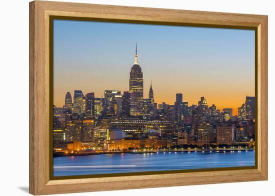 New York Skyline with Midtown, Manhattan and Empire State Building Viewed across Hudson River-Alan Copson-Framed Premier Image Canvas