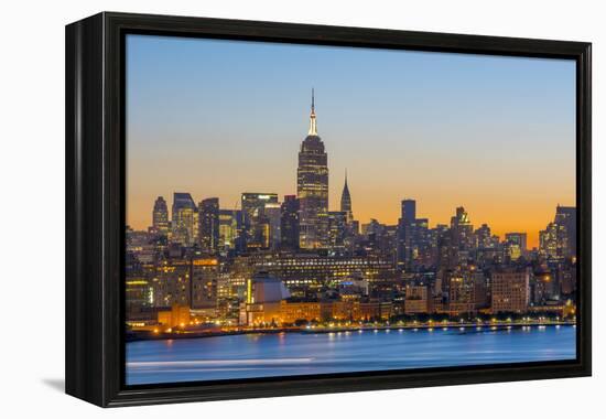 New York Skyline with Midtown, Manhattan and Empire State Building Viewed across Hudson River-Alan Copson-Framed Premier Image Canvas