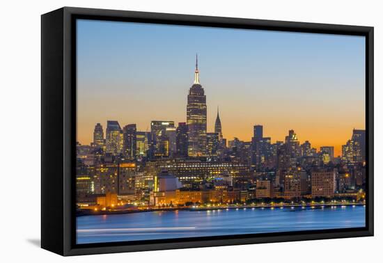 New York Skyline with Midtown, Manhattan and Empire State Building Viewed across Hudson River-Alan Copson-Framed Premier Image Canvas