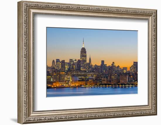 New York Skyline with Midtown, Manhattan and Empire State Building Viewed across Hudson River-Alan Copson-Framed Photographic Print