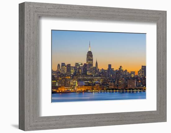 New York Skyline with Midtown, Manhattan and Empire State Building Viewed across Hudson River-Alan Copson-Framed Photographic Print
