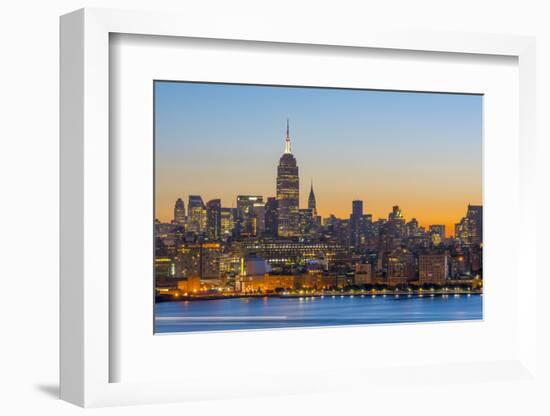 New York Skyline with Midtown, Manhattan and Empire State Building Viewed across Hudson River-Alan Copson-Framed Photographic Print