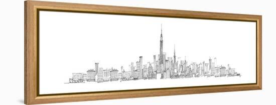 New York Skyline-Avery Tillmon-Framed Stretched Canvas