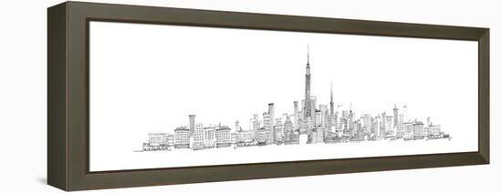 New York Skyline-Avery Tillmon-Framed Stretched Canvas