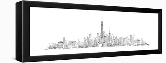 New York Skyline-Avery Tillmon-Framed Stretched Canvas