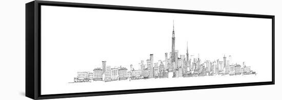 New York Skyline-Avery Tillmon-Framed Stretched Canvas