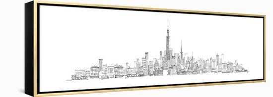 New York Skyline-Avery Tillmon-Framed Stretched Canvas