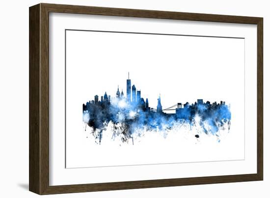 New York Skyline-Michael Tompsett-Framed Premium Giclee Print