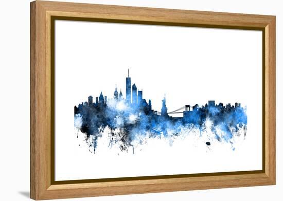 New York Skyline-Michael Tompsett-Framed Stretched Canvas