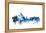 New York Skyline-Michael Tompsett-Framed Stretched Canvas