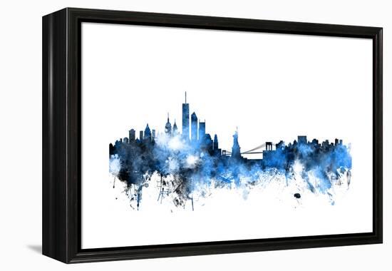 New York Skyline-Michael Tompsett-Framed Stretched Canvas