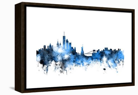 New York Skyline-Michael Tompsett-Framed Stretched Canvas