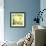 New York Skyline-Jazzberry Blue-Framed Art Print displayed on a wall