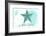 New York - Starfish - Teal - Coastal Icon-Lantern Press-Framed Art Print