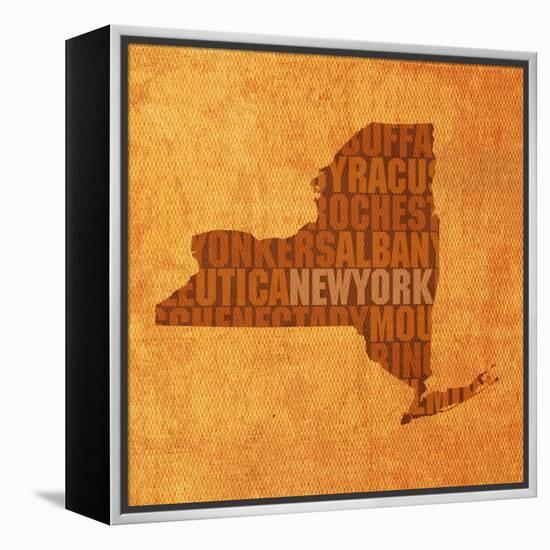 New York State Words-David Bowman-Framed Premier Image Canvas