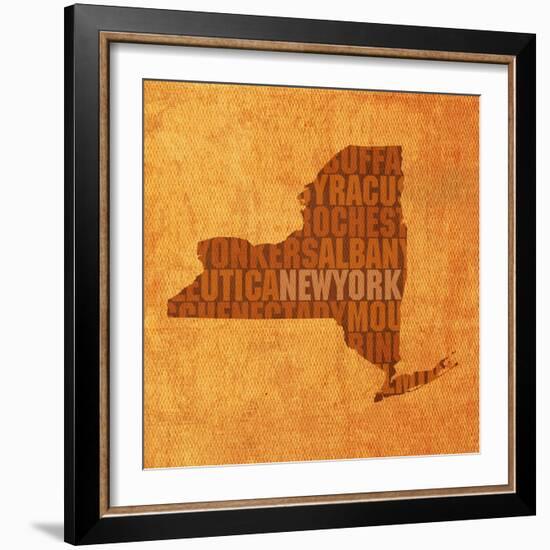 New York State Words-David Bowman-Framed Giclee Print