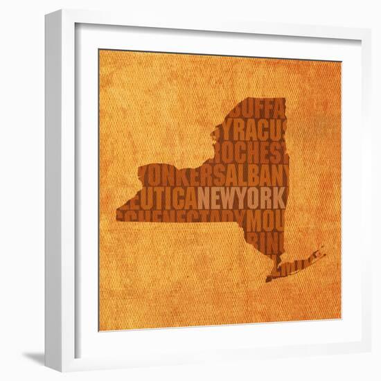 New York State Words-David Bowman-Framed Giclee Print