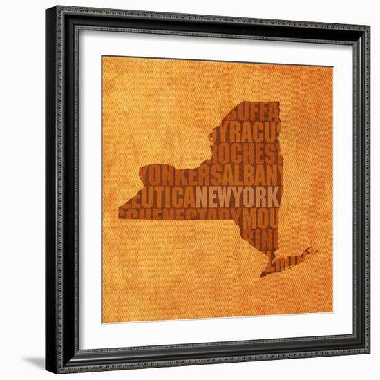 New York State Words-David Bowman-Framed Giclee Print