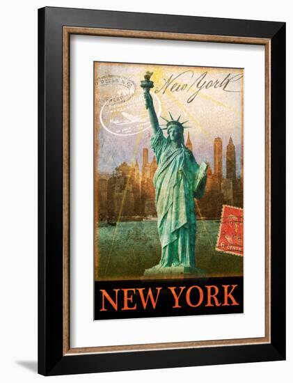 New York, Statue of Liberty, Manhattan-Chris Vest-Framed Art Print