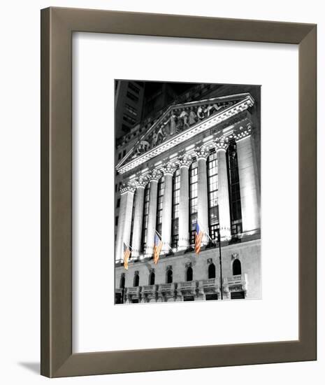 New York Stock Exchange at Night-Phil Maier-Framed Photographic Print