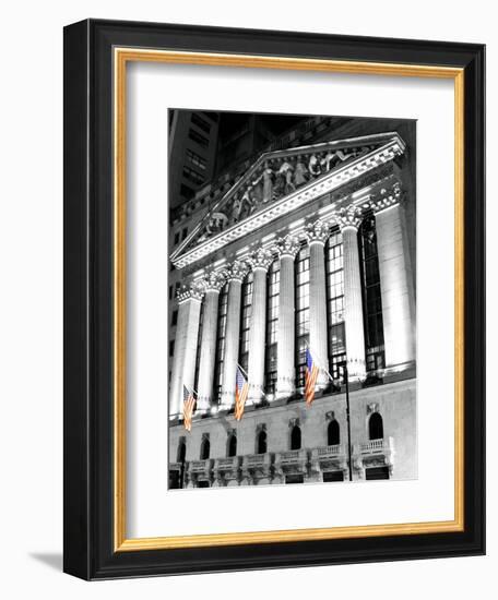 New York Stock Exchange at Night-Phil Maier-Framed Photographic Print